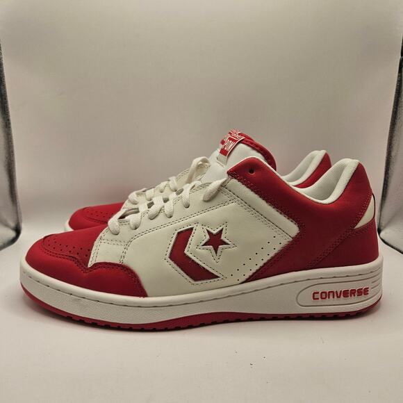 CONVERSE MEN\'S 11.5 WEAPON LOW RED WHITE A10598C BIRD MAGIC ERVING NWOB main image 2